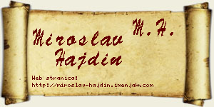 Miroslav Hajdin vizit kartica